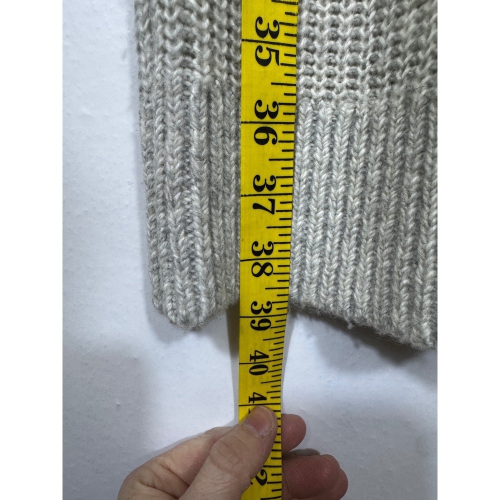 Abercrombie & Fitch Womens Gray V-Neck Knit Sweater Dress Size Small Preppy Fall - Picture 11 of 14